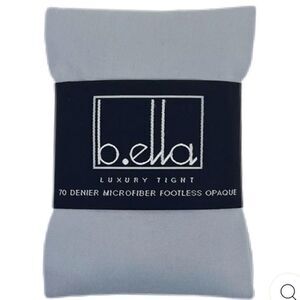 𝅺b.ella Bella Brigida Footless Luxury Tights Small Grey Opaque Microfiber